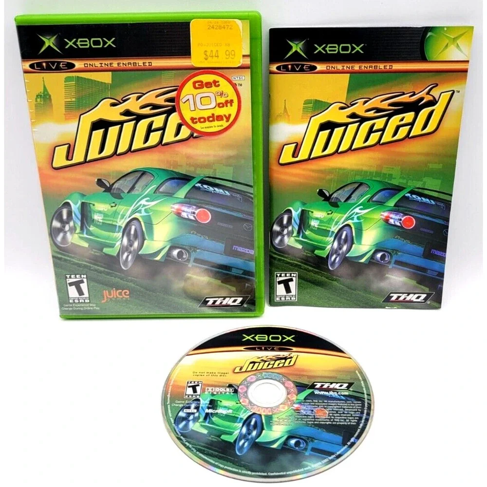 JUICES XBOX GAME CIB COMPLETE IN BOX‎